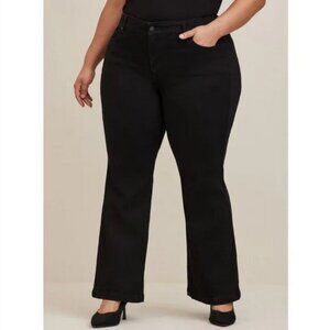 TORRID Bombshell Flare Leg Premium Stretch Black Jeans Size 14S
